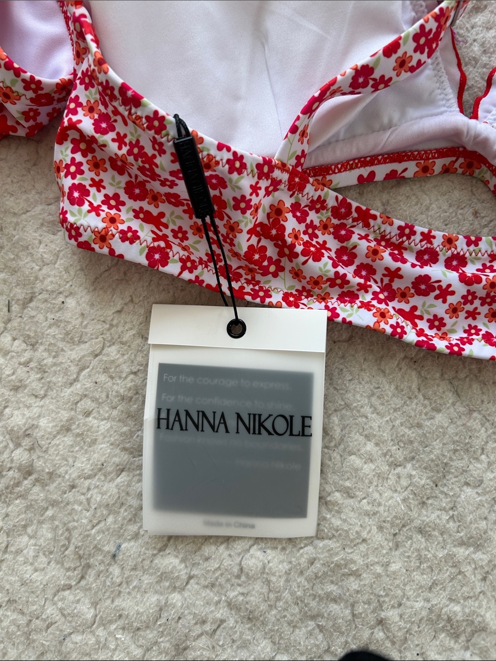 Hanna Nikole Floral Red High-Waist Bikini Set - Picture 10 of 10